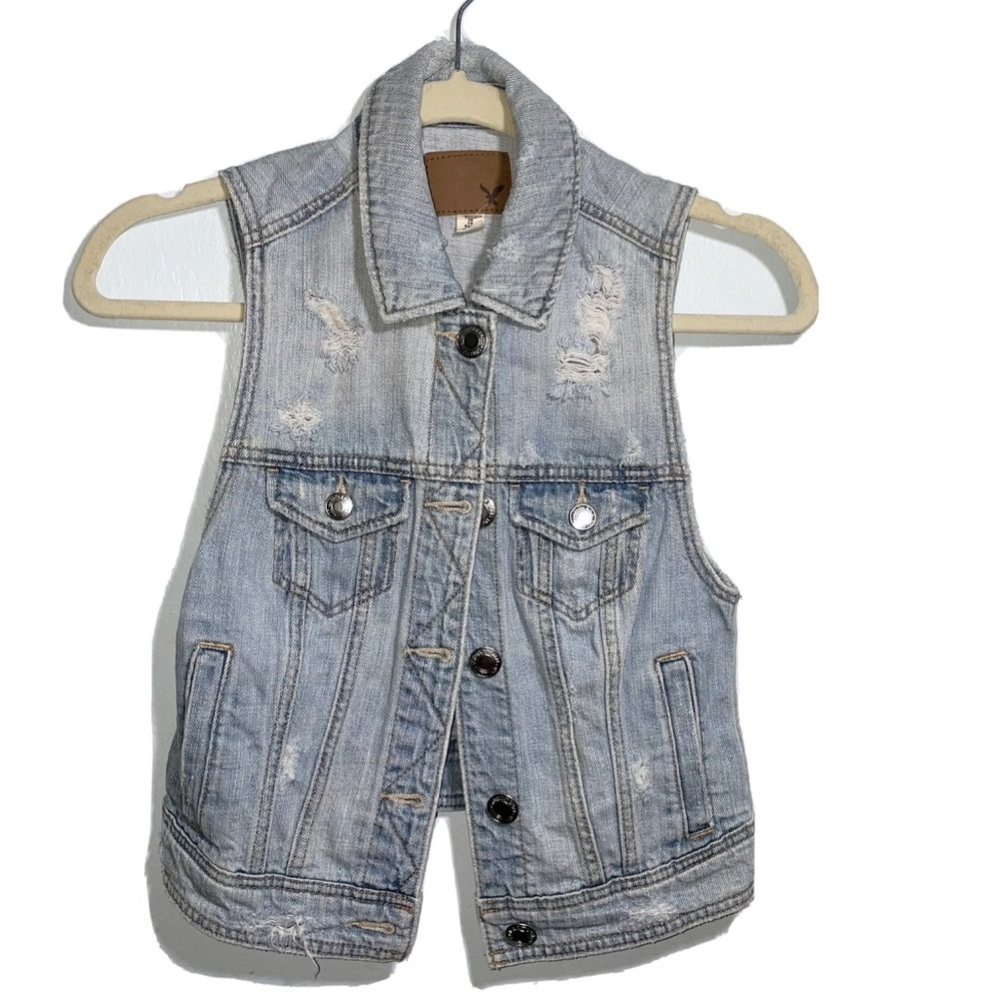 American Eagle Jean Vest Size XS